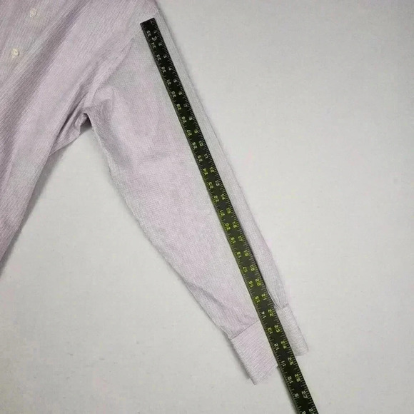 Brooks Brothers Mens Regent Dress Shirt Sz 16 4-5 Non Iron Red Blue Pinstripe - Picture 14 of 16